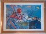 Jan van Diemen kunstdruk HONKBAL sport kunstenaar, Antiek en Kunst, Ophalen of Verzenden