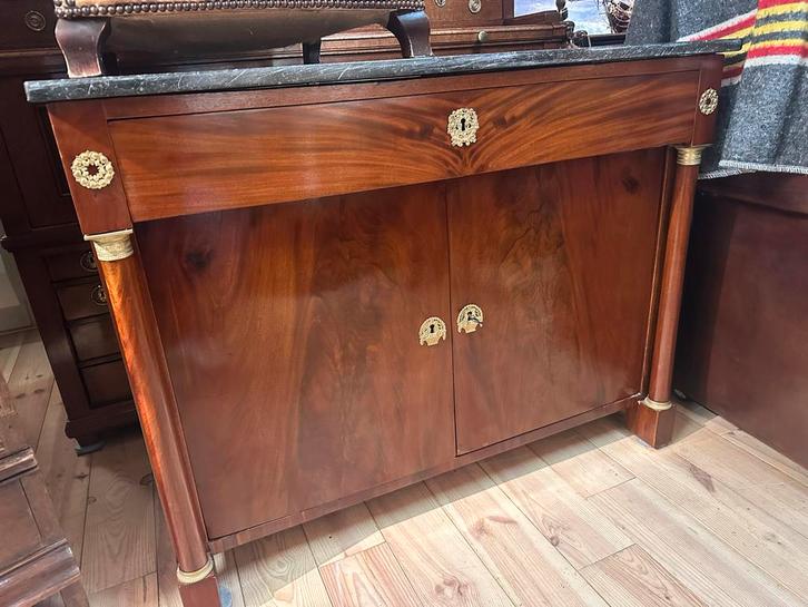 Empire Commode met Marmeren Blad - 19e Eeuw, Antiek en Kunst, Antiek | Meubels | Kasten, Ophalen
