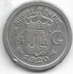 1/4  gulden  1920  Nederlands Indië. km. 312, Verzenden, Zuidoost-Azië, Losse munt, Zilver