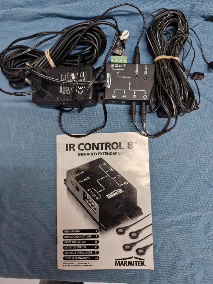 Marmitek IR Control 8 Infrarood Verlengset, Audio, Tv en Foto, Afstandsbedieningen, Gebruikt, Universeel, Dvd, Game console, Mediaspeler