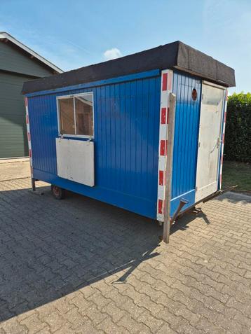 Houten Schaftkeet Schaftwagen Pipowagen Bouwkeet Bouw Keet beschikbaar voor biedingen