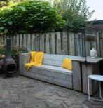 Tuinbank met bijpassende tafel, Tuin en Terras, Tuinbanken, Ophalen, Gebruikt, Hout