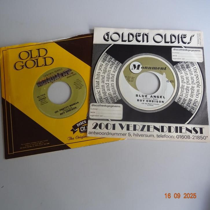 2 singles van Roy Orbison, Cd's en Dvd's, Vinyl Singles, Gebruikt, Single, Pop, 7 inch, Verzenden
