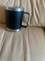 RVS thermomok met handvat en deksel  – dubbelwandig, Ophalen of Verzenden, Zo goed als nieuw, Rvs