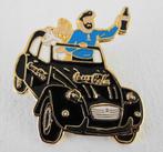 🎈 Kuifje pin speldje Coca Cola reclame 2 CV zwart, Speldje of Pin, Zo goed als nieuw, Verzenden