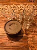 Set van nespresso koffiekopjes en schotels, Huis en Inrichting, Keuken | Servies, Gebruikt, Ophalen of Verzenden, Glas, Effen