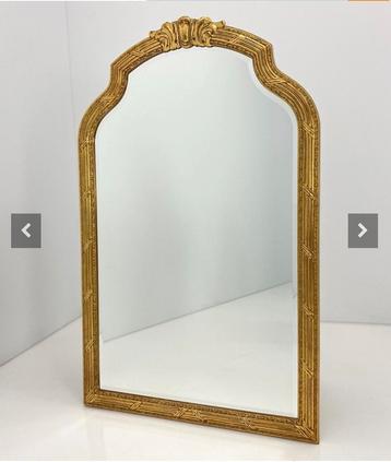 Grote Deknudt kuifspigel boogspiegel barok gouden lijst beschikbaar voor biedingen