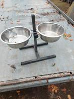 Voerbakken  op standaard  RVS, Ophalen, Zo goed als nieuw