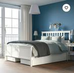 Goede Ikea Hemnes bed, lattenbodems,2 lades 140x200., Huis en Inrichting, Ophalen, Wit, Tweepersoons, 140 cm