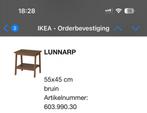 IKEA Lunnarp tafeltje, Huis en Inrichting, Ophalen, Zo goed als nieuw, Rechthoekig, Minder dan 55 cm