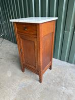 Art Deco Nachtkastje met Marmer Blad - Jaren 30, Huis en Inrichting, Kasten | Ladekasten, Ophalen of Verzenden