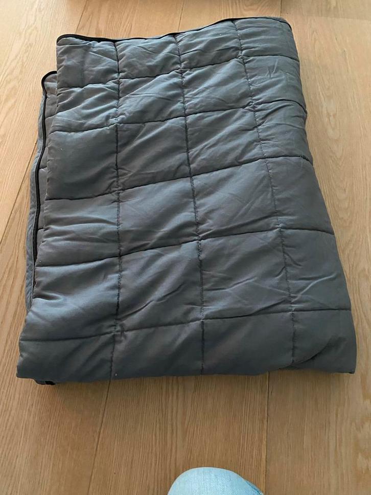 2 eenpersoons KALM verzwaringsdekens + 2 KALM dekbedhoezen, Caravans en Kamperen, Slaapzakken, Zo goed als nieuw, Ophalen