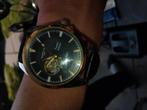 Horloge, Sieraden, Tassen en Uiterlijk, Horloges | Heren, Overige merken, Leer, Staal, Ophalen of Verzenden