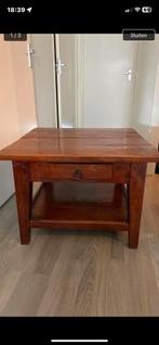 Teak houten salon tafel, 50 tot 100 cm, Teakhout, Gebruikt, 50 tot 75 cm