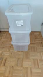 3 stevige opbergboxen - Iris 50L, Doe-het-zelf en Verbouw, Kratten en Dozen, Ophalen, 50 tot 75 cm, Minder dan 35 cm, Zo goed als nieuw