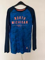 170/175 shirt lange mouw blauw north Michigan WE Fashion, Jongen, Ophalen of Verzenden, WE Fashion, Zo goed als nieuw