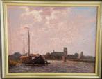 schilderij Ids Wiersma gez op Grou, Antiek en Kunst, Ophalen of Verzenden