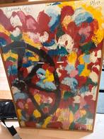 Abstract Schilderij '84 obv Ptt doos door Jan Cremer, Antiek en Kunst, Kunst | Schilderijen | Abstract, Ophalen