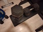 2x 2 hexadumbels a 2x 30 kg en 2x 25 kg, Sport en Fitness, Overige Sport en Fitness, Ophalen, Gebruikt