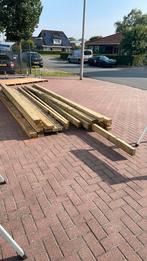 25 balken  6/12 in 4 meter geimpregneerd, Ophalen, 250 cm of meer, Balken