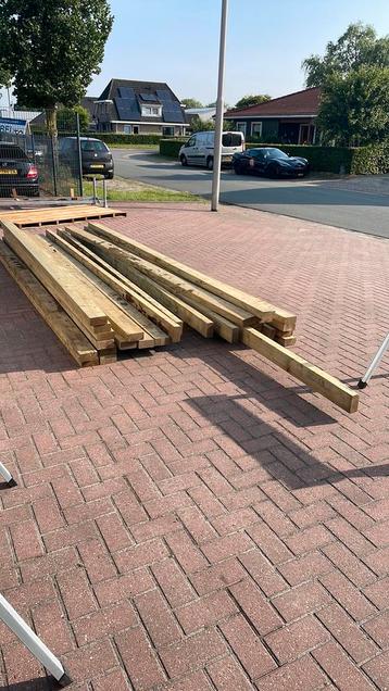 25 balken  6/12 in 4 meter geimpregneerd beschikbaar voor biedingen