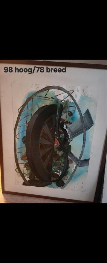 Abstract Schilderij met Wielmotief beschikbaar voor biedingen