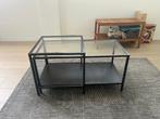 Bijzettafel, Huis en Inrichting, Tafels | Bijzettafels, Kunststof, Vierkant, Zo goed als nieuw, 75 cm of meer