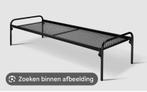 Ijzeren bed met matras, Huis en Inrichting, Slaapkamer | Bedden, Gebruikt, 90 cm, Eenpersoons, Zwart