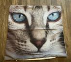 Kussenhoes kat, Huis en Inrichting, Woonaccessoires | Kussens, Ophalen of Verzenden, Nieuw, Grijs, Vierkant