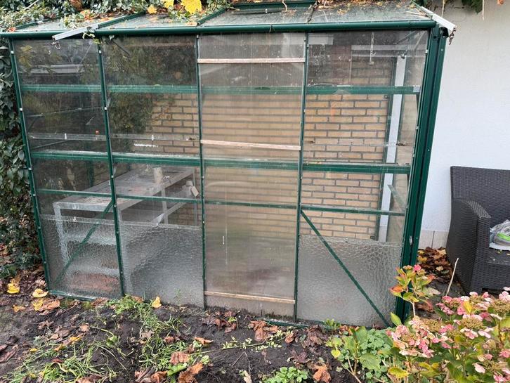 Muurkas, Tuin en Terras, Kassen, Gebruikt, Muurkas, Aluminium, Glas, Ophalen of Verzenden