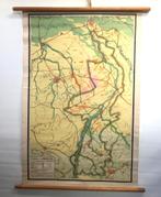 schoolkaart, wandkaart provincie Limburg, 1955 vintage, Ophalen of Verzenden, Aardrijkskunde