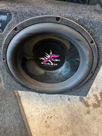 Subwoofer met versterker en condensator, Ophalen, Zo goed als nieuw