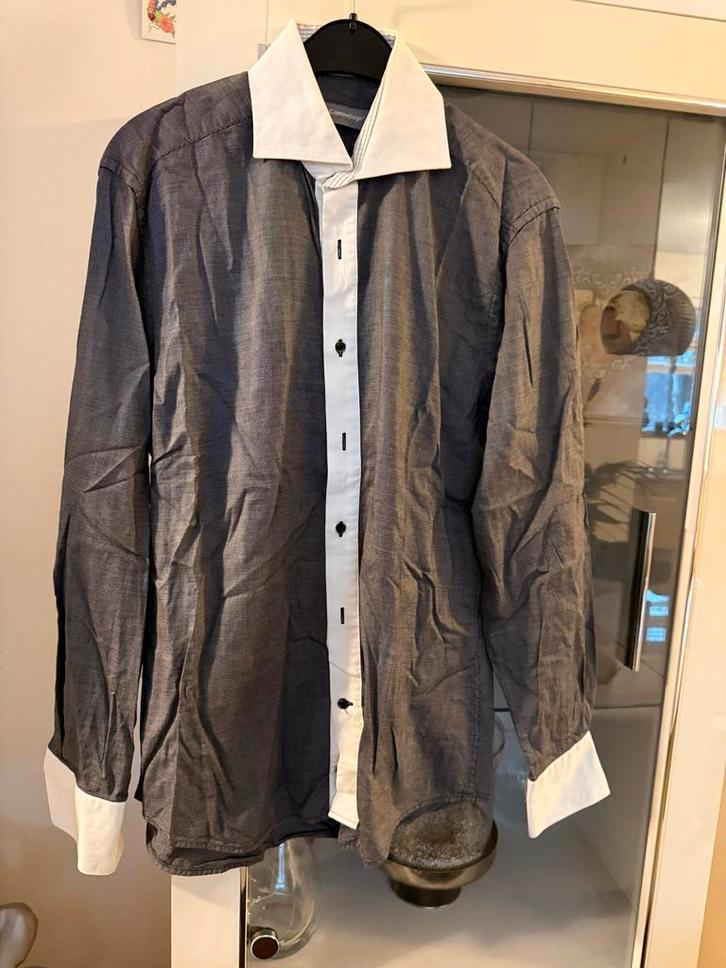 Camouflage heren overhemd - Maat M, Kleding | Heren, Overhemden, Zo goed als nieuw, Halswijdte 39/40 (M), Grijs, Ophalen of Verzenden