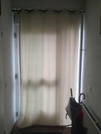 Gordijnen creme kleurig met zwarte roede, Ophalen, Gebruikt, 100 tot 150 cm, 200 cm of meer
