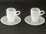 2 Espressokopjes melkglas, Gebruikt, Ophalen of Verzenden, Glas, Overige stijlen