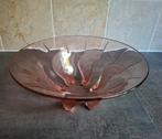 Vintage lichtroze glazen schaal. Walther Glas. Art Deco., Schaal, Rond, Ophalen of Verzenden, Glas