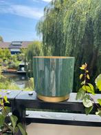 Groene/ goude plantenpot, Ophalen, Gebruikt, Rond, Minder dan 25 cm