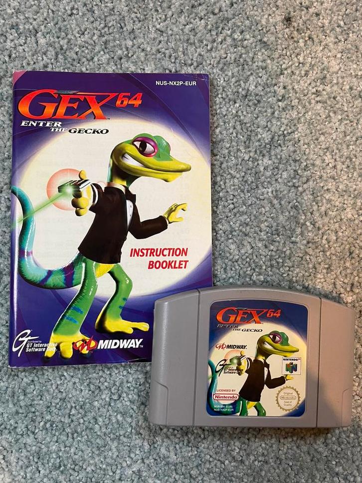 Gex64 + handleiding inclusief garantie, Spelcomputers en Games, Games | Nintendo 64, Zo goed als nieuw, Avontuur en Actie, 1 speler