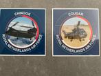 Stickers sticker luchtmacht - Cougar - Chinook, Ophalen of Verzenden, Zo goed als nieuw, Patch, Badge of Embleem