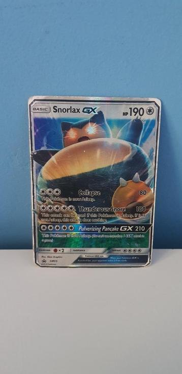 Snorlax gx pokemon kaart beschikbaar voor biedingen