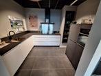 BO010 – Lazio wit & Stone Art schiefergrijs showroom keuken, Ophalen, Wit, Nieuw, Dubbelwandige keuken