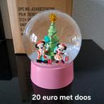 Disney kerst snowglobe mickey en minnie mouse, Ophalen, Mickey Mouse, Nieuw, Beeldje of Figuurtje