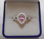 Zilveren ring met mooie stenen maat 19.25 nr.014, Sieraden, Tassen en Uiterlijk, Ringen, Verzenden, 19 tot 20, Zo goed als nieuw