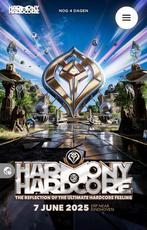 2 kaartjes harmony of hardcore te koop, Tickets en Kaartjes, Evenementen en Festivals, Twee personen