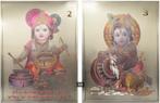 Krishna als baby goudfolie poster, Verzenden, Nieuw, Overige typen, Hindoeïsme