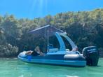 Rib rubberboot 5,60 hyp 90 hp suzuki incl 1500kg trailer, Watersport en Boten, 70 tot 120 pk, Zo goed als nieuw, Benzine, Overige materialen
