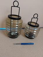 Windlichten Waxinelichtjes 2stuks., Ophalen of Verzenden, Zo goed als nieuw, Overige materialen, Minder dan 25 cm