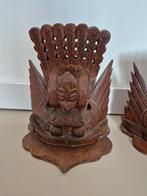 Antieke Indonesische houten boekensteunen Garuda, Antiek en Kunst, Ophalen