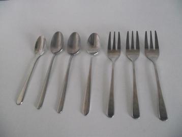 7 stuks Sola model Ibiza lepeltjes taartvorkjes ook per stuk beschikbaar voor biedingen