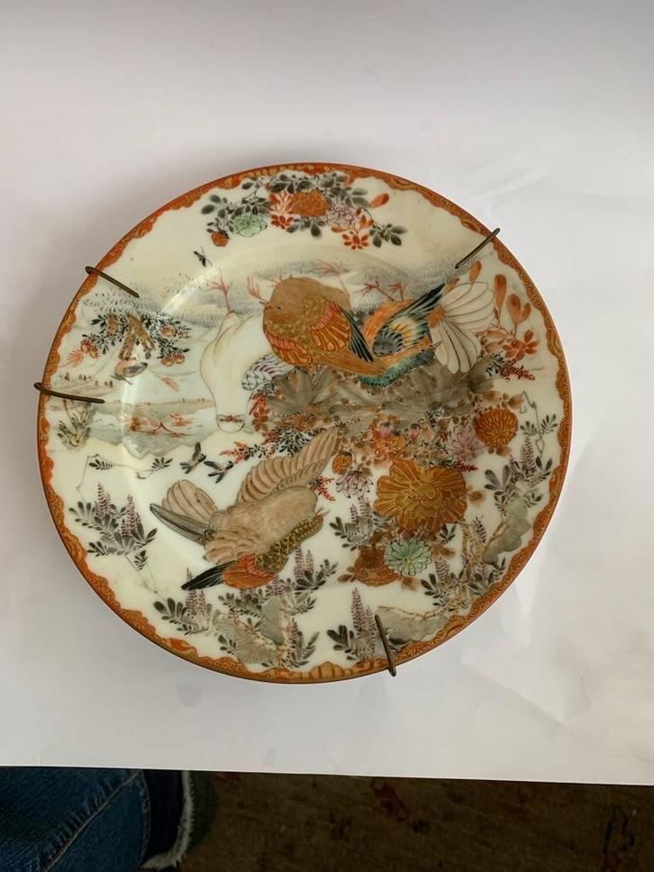 Chinees porseleinen bord met vogels, Antiek en Kunst, Antiek | Wandborden en Tegels, Ophalen of Verzenden